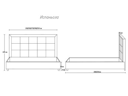 Кровать Димакс Испаньола Нуар 140х190
