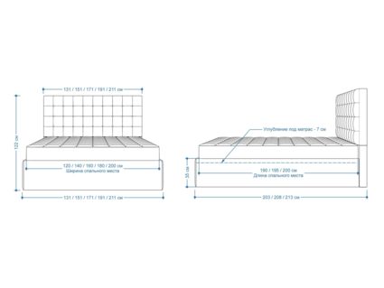 Кровать Lonax Аврора велюр Dolly-2 140х200