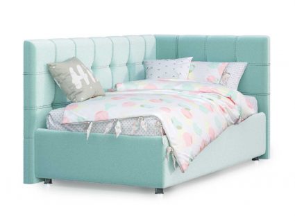 Кровать Nuvola Sabina угловая Velutto 14 120х200