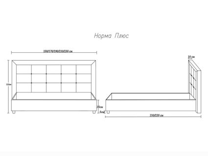 Кровать Димакс Норма + Кварц с подъемным механизмом 90х190
