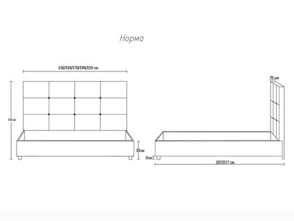 Кровать Димакс Норма Нуар с подъемным механизмом 160х190