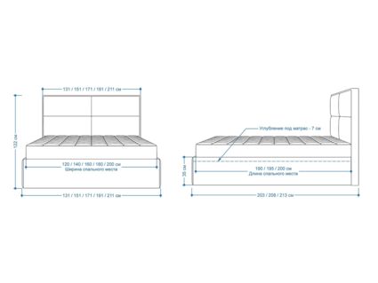 Кровать Lonax Марселла велюр Dolly-1 140х195
